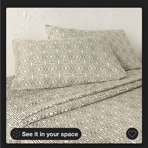 Twin/Twin XL Percale Fitted & Flat Sheet